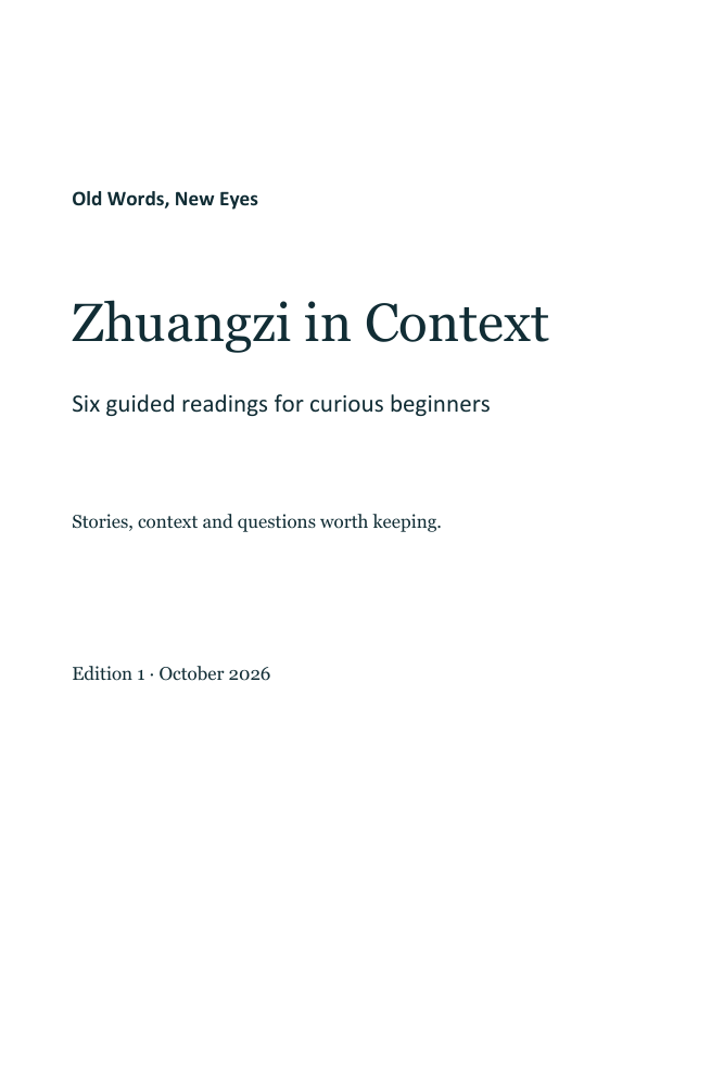 Zhuangzi in Context book cover